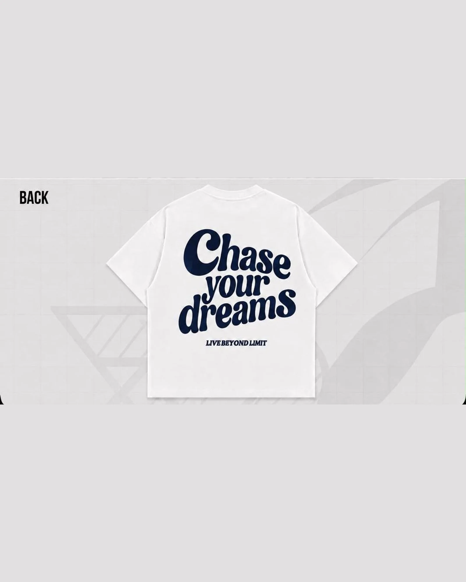 Chase Your Dreams Tee — White — back